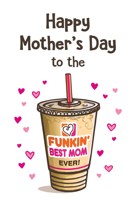 Funkin best mom ever -  tarjeta del día de la madre