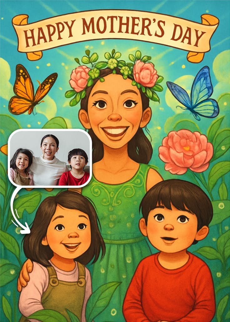 Garden love - mother's day card