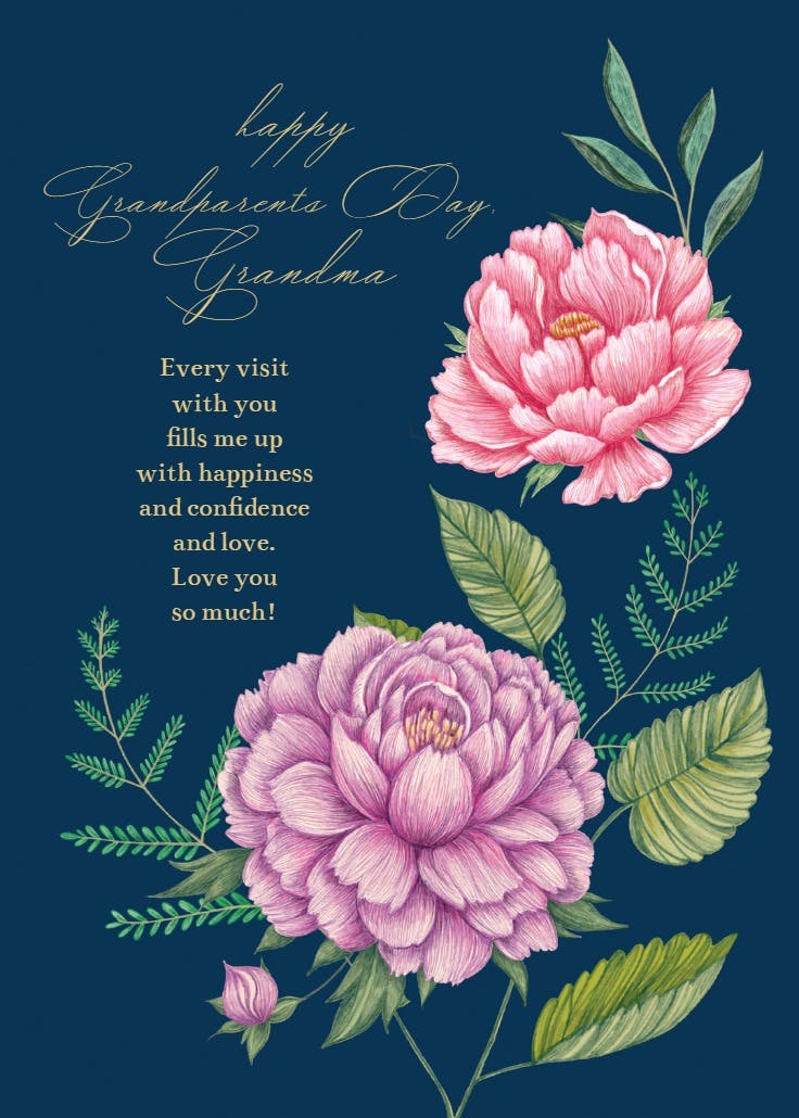 Garden trophies - grandparents day card