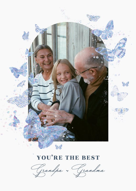 Gentle flutters -  tarjeta para el día de los abuelos