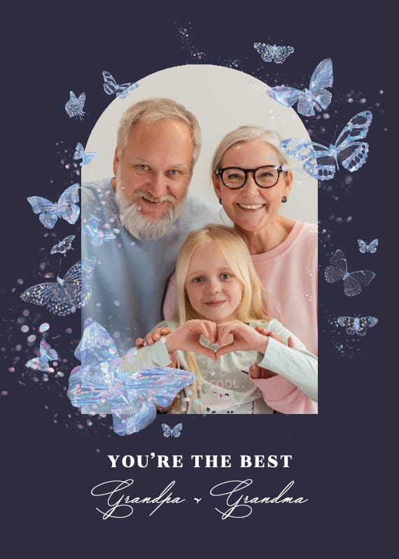 Gentle flutters -  tarjeta para el día de los abuelos