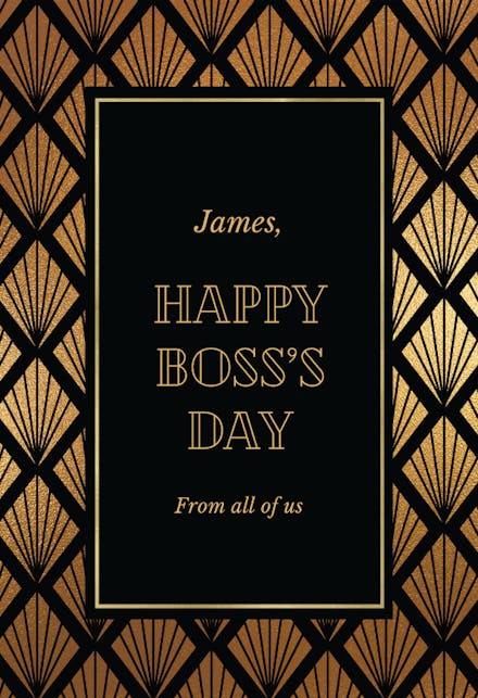 Geometric Shells - Boss Day Card