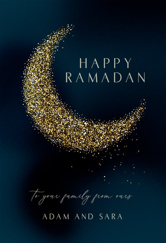 Gold moon -  tarjeta de ramadán