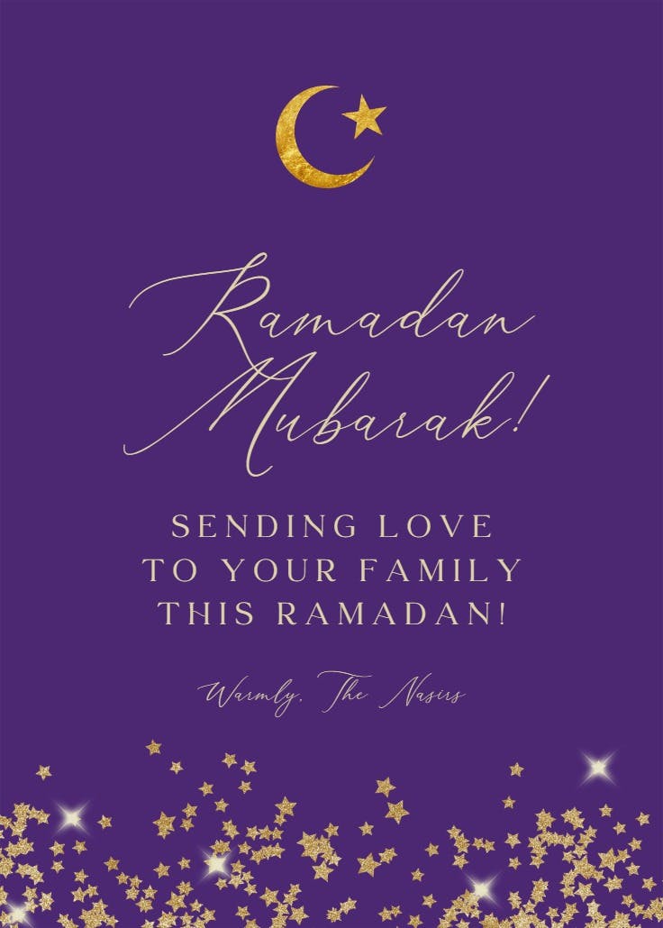 Gold star confetti frames - holidays card