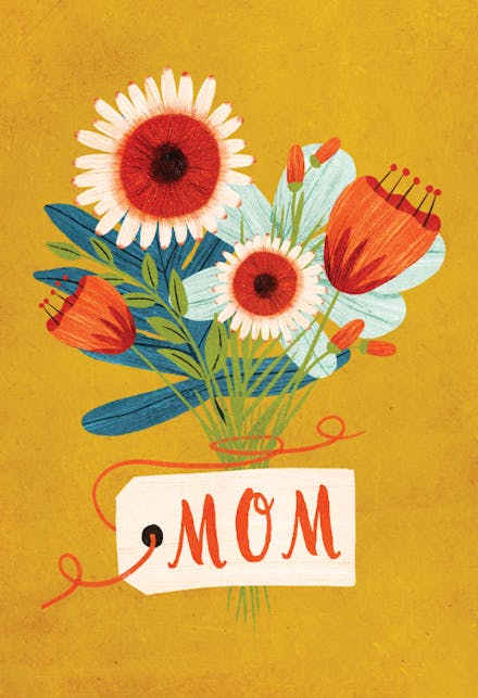 Golden bouquet - Mother's Day Card