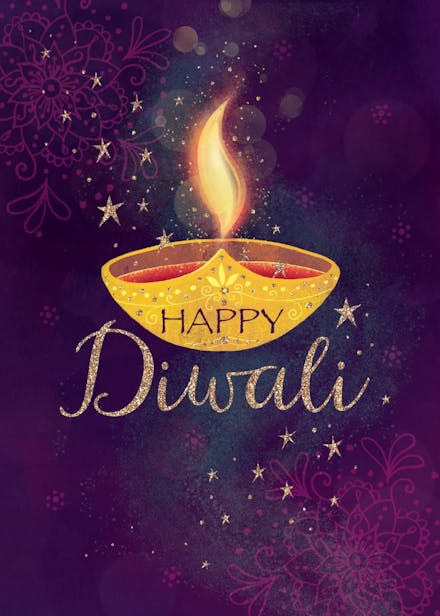 Golden light - diwali card