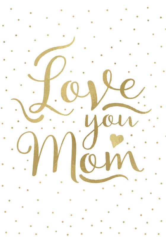 Golden love -  tarjeta del día de la madre