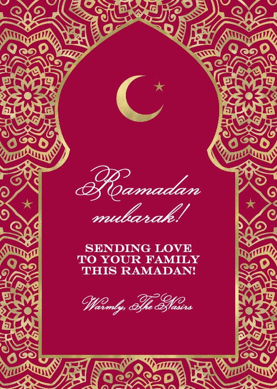 Golden night - ramadan card