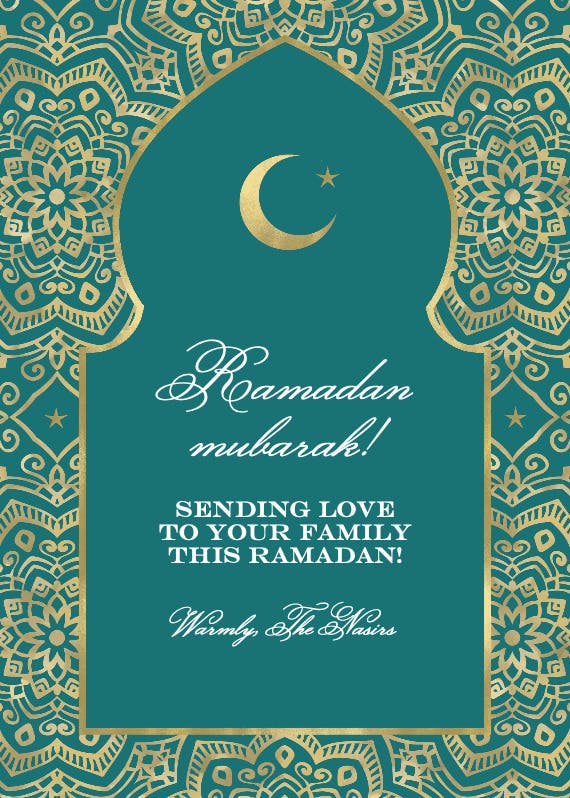 Golden night -  tarjeta de ramadán