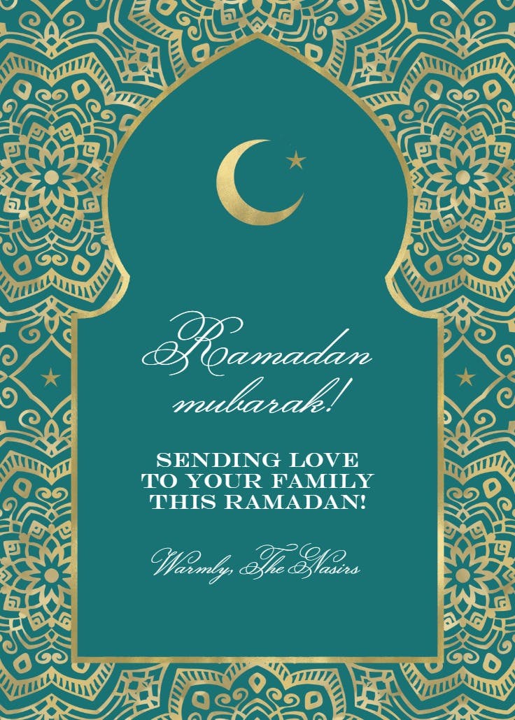Golden ramadan vault - tarjeta de día festivo