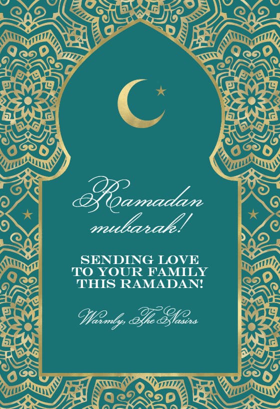 Golden ramadan vault - holidays card