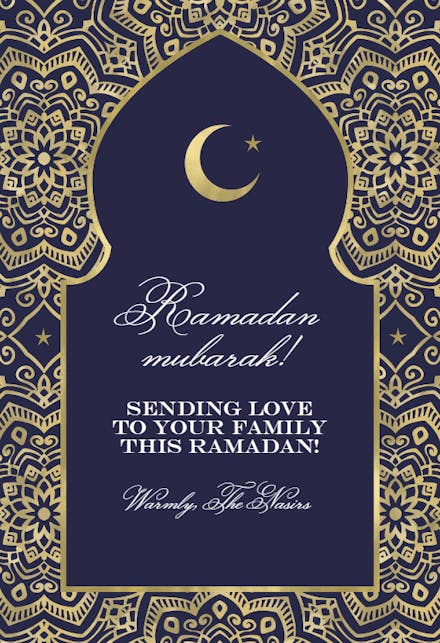 Golden Ramadan Vault - Ramadan Card | Greetings Island