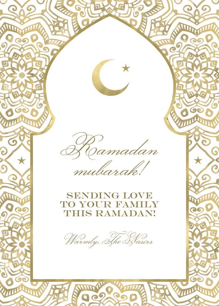 Golden ramadan vault - tarjeta de día festivo
