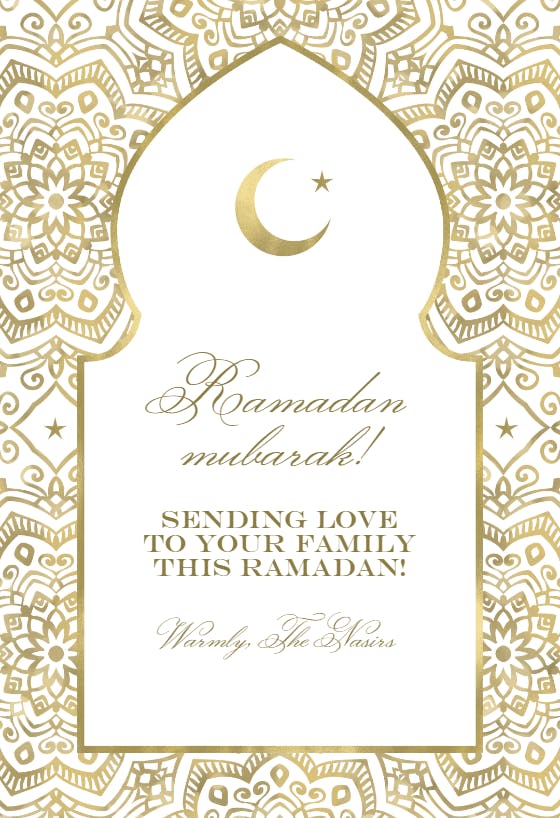 Golden ramadan vault -  tarjeta de ramadán