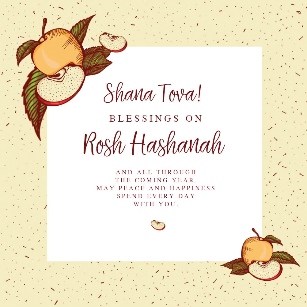 Golden wishes -  tarjeta de rosh hashanah
