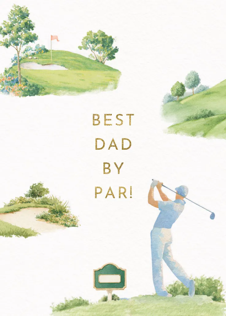 Golf dad - tarjeta de día festivo