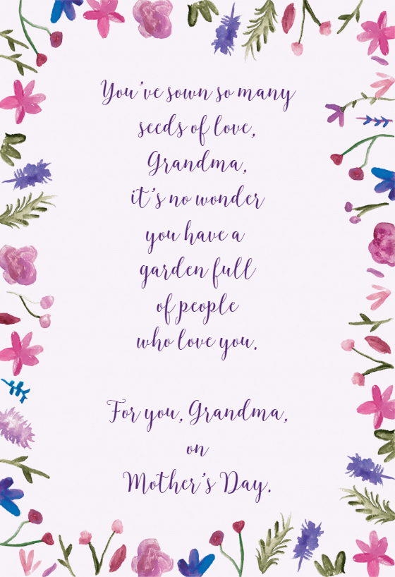 Grandma Seeds of Love - Mother's Day Card (Free) | Greetings Island