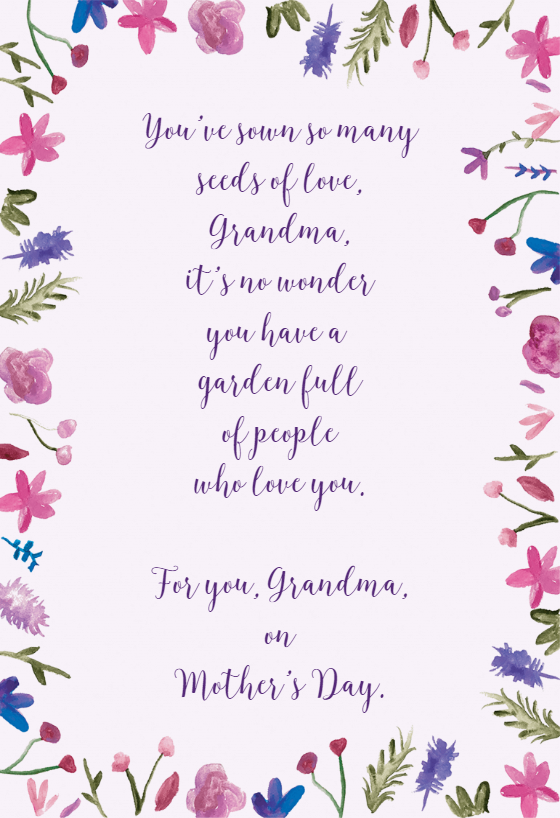 Grandma Seeds Of Love Mother s Day Card Free Greetings Island