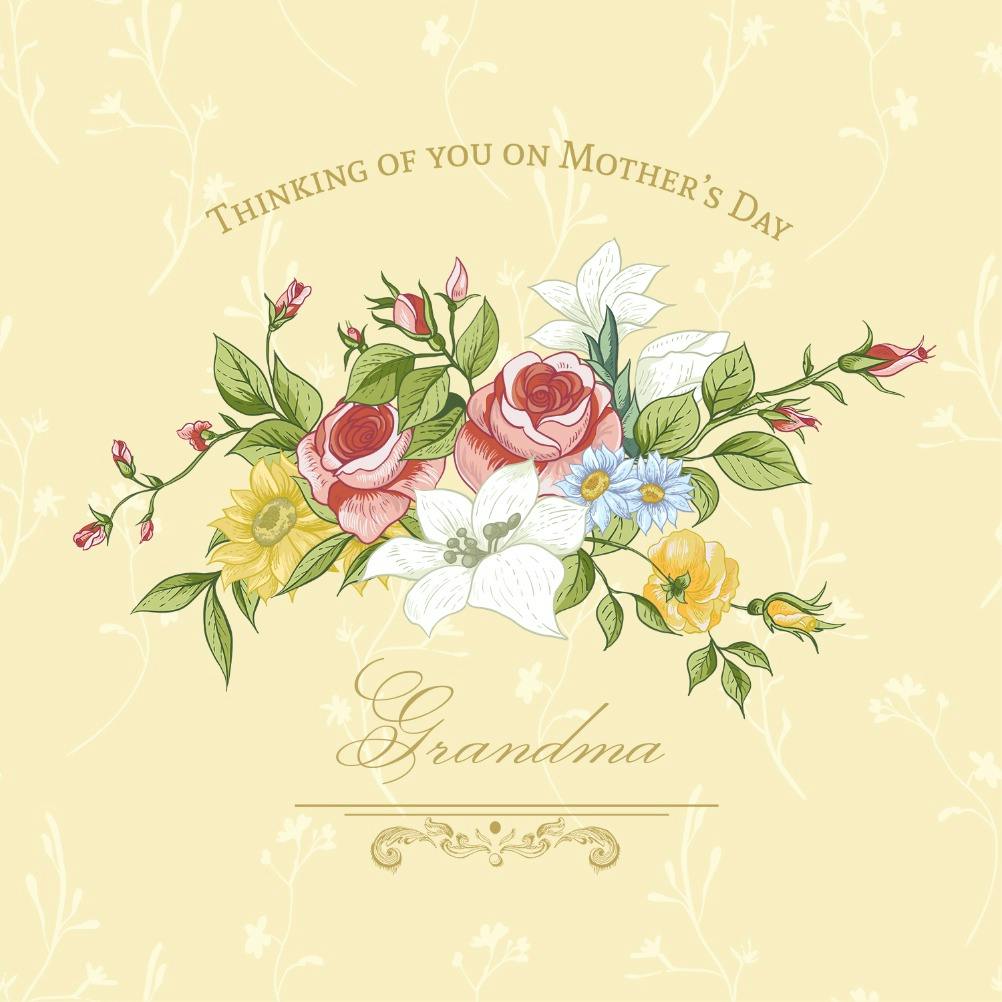 Grandma spring array - tarjeta del día de la madre