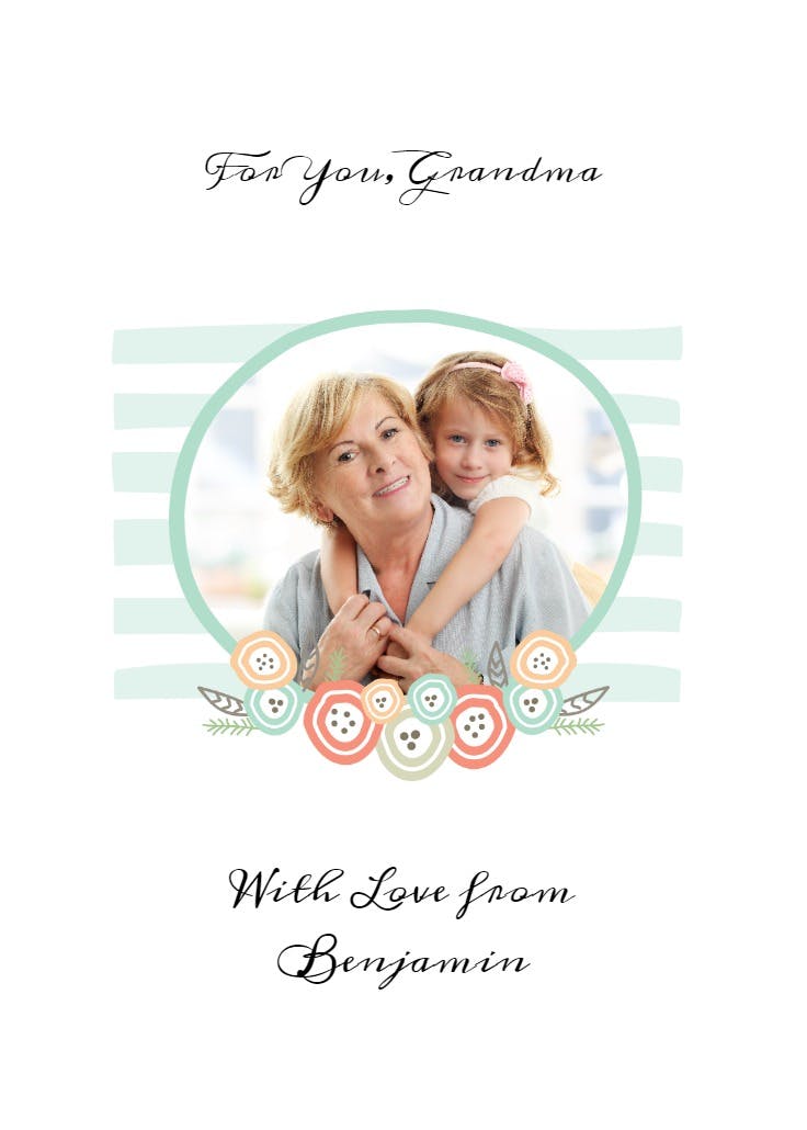 Grandma sweet cameo - mother's day card