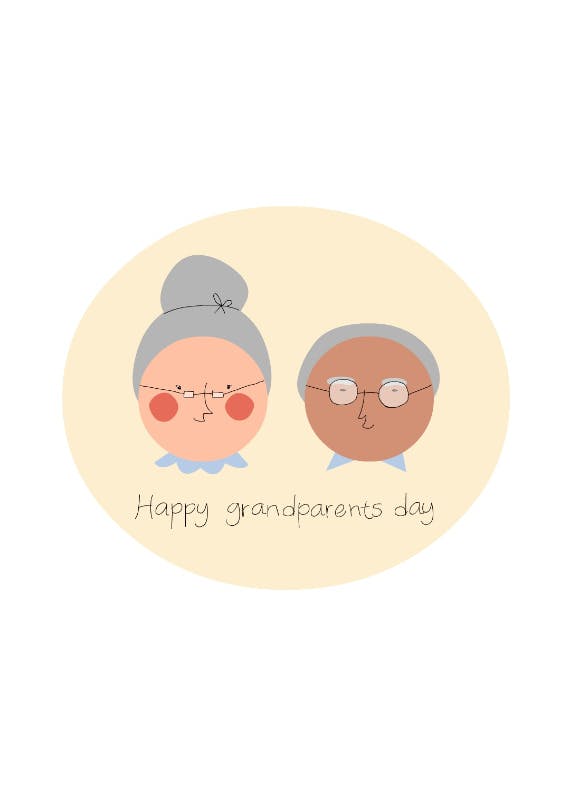 Grandparents -  tarjeta para el día de los abuelos