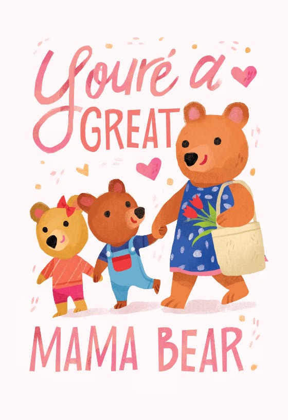 Great mama -  tarjeta del día de la madre