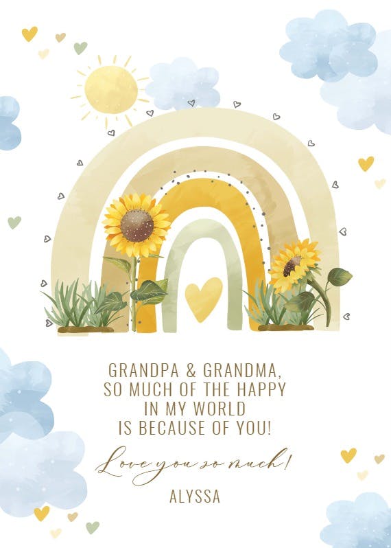 Happy ending - grandparents day card