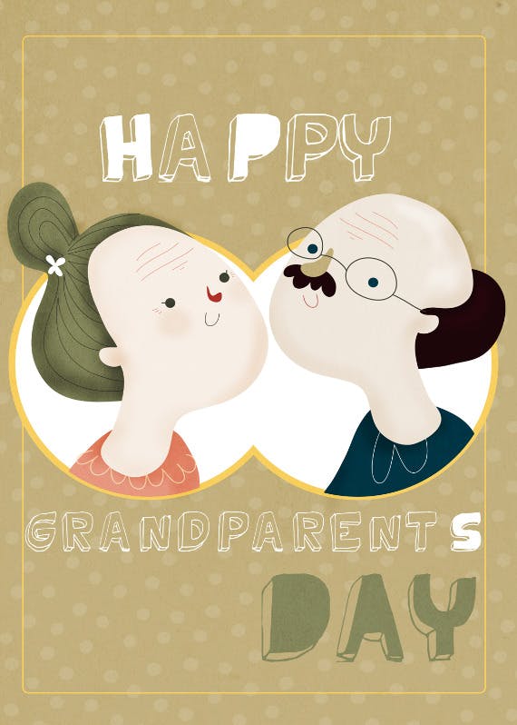 Happy grandparents day -  tarjeta para el día de los abuelos