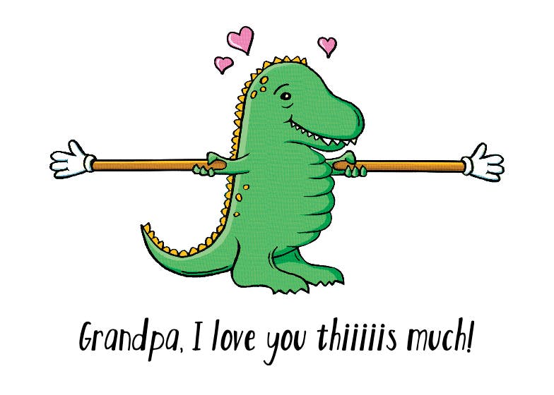 Happy hug -  tarjeta para el día de los abuelos
