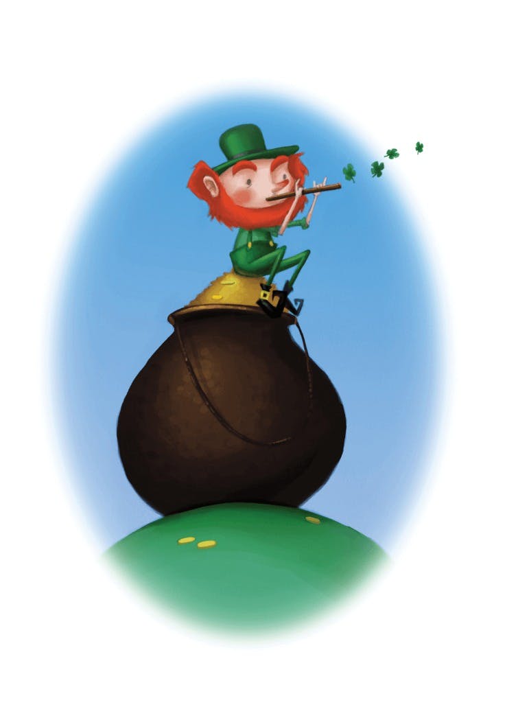 Happy leprechaun - st. patrick's day card