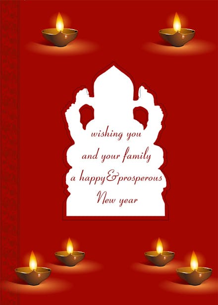Happy new year - diwali card