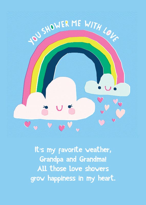 Happy overhead - grandparents day card