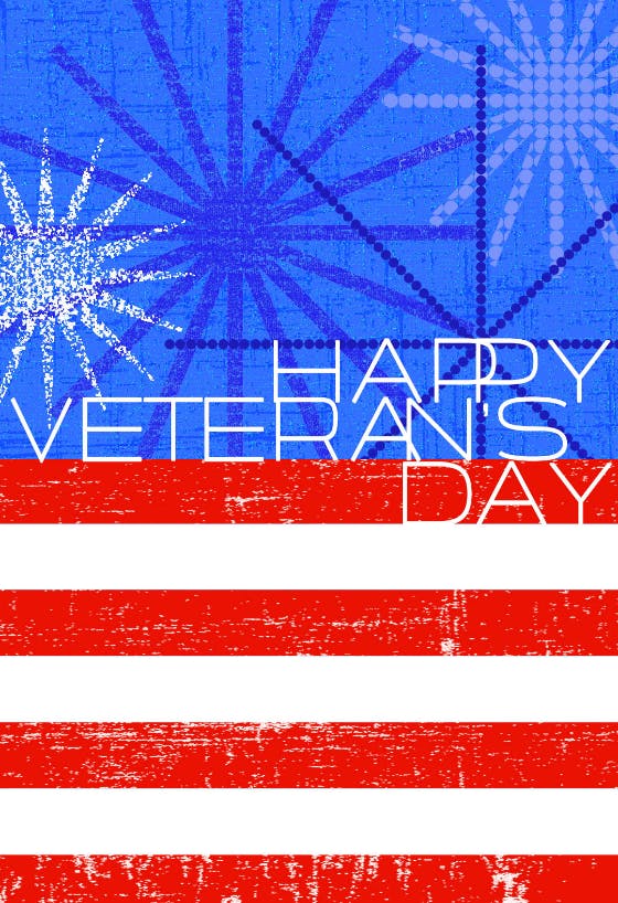 Happy veterans day - holidays card