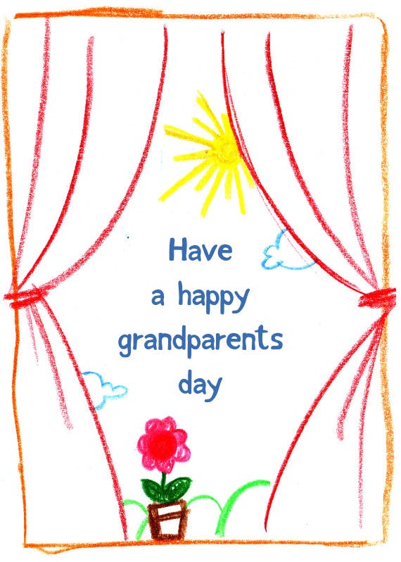 Happy view -  tarjeta para el día de los abuelos