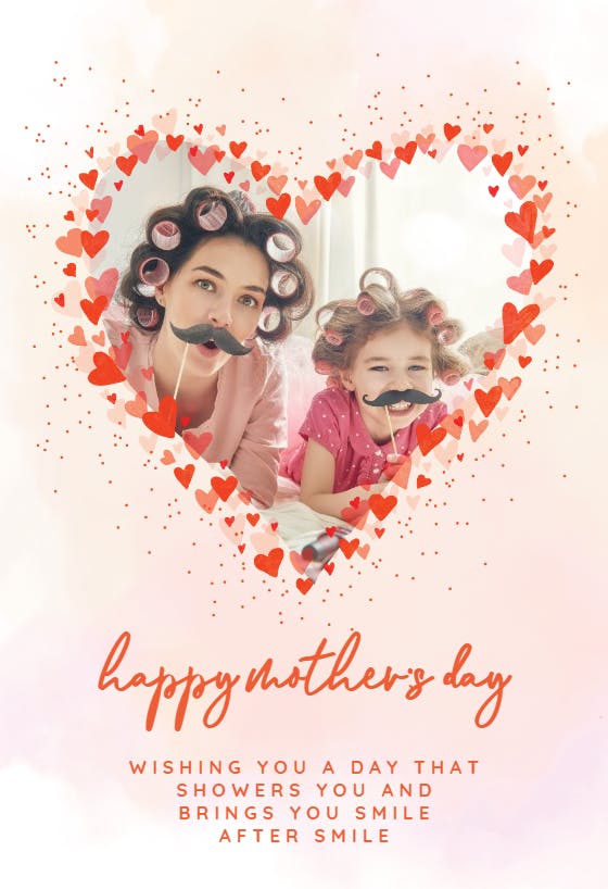 Little hearts frame -  tarjeta del día de la madre