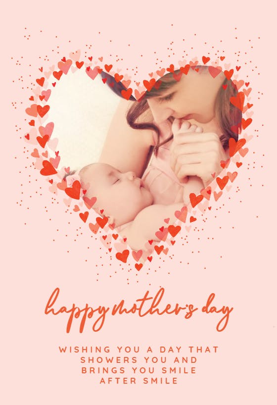 Little hearts frame - mother's day card