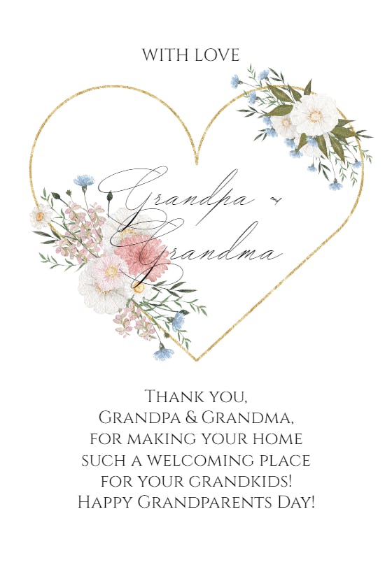 Heartfelt - grandparents day card