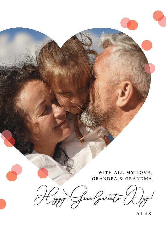 Heartfelt words - grandparents day card