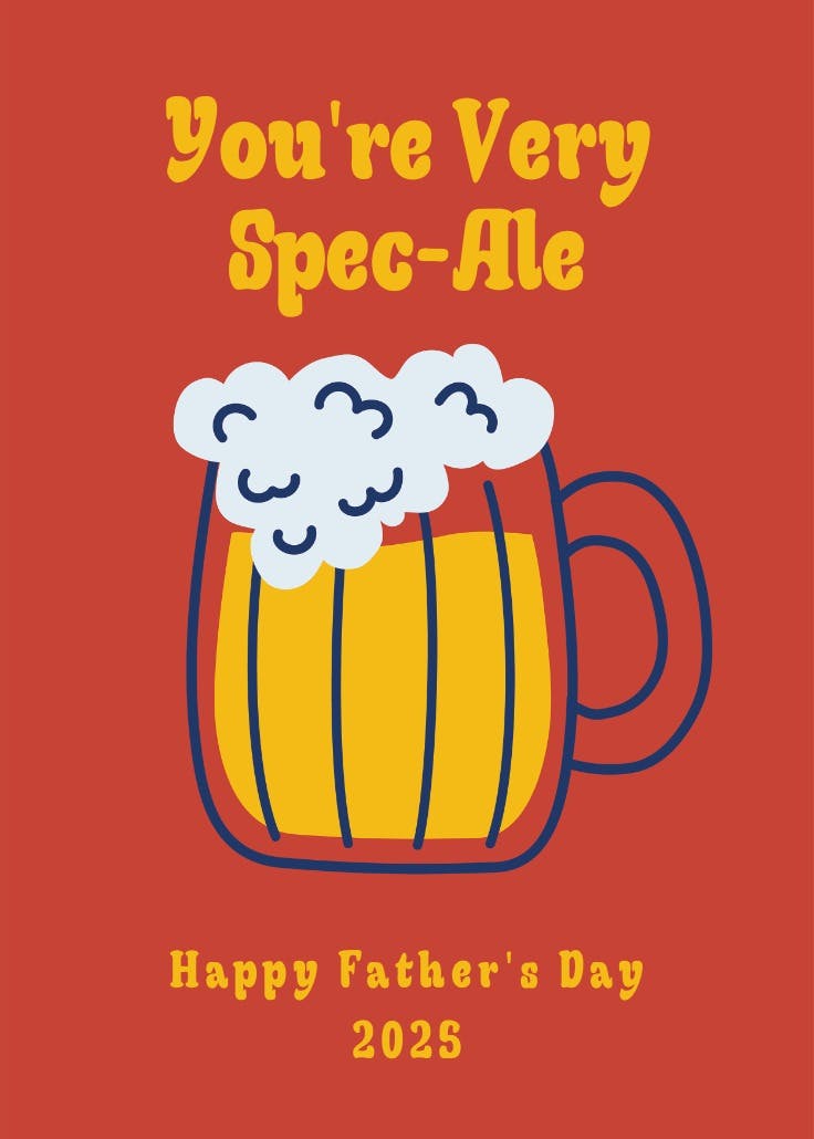 His favorite things beer - tarjeta del día del padre