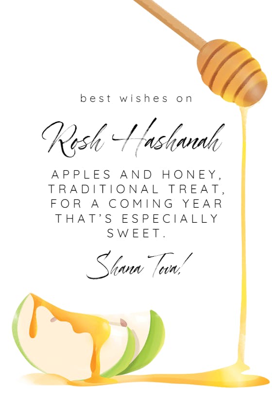 Honey stream - rosh hashanah card