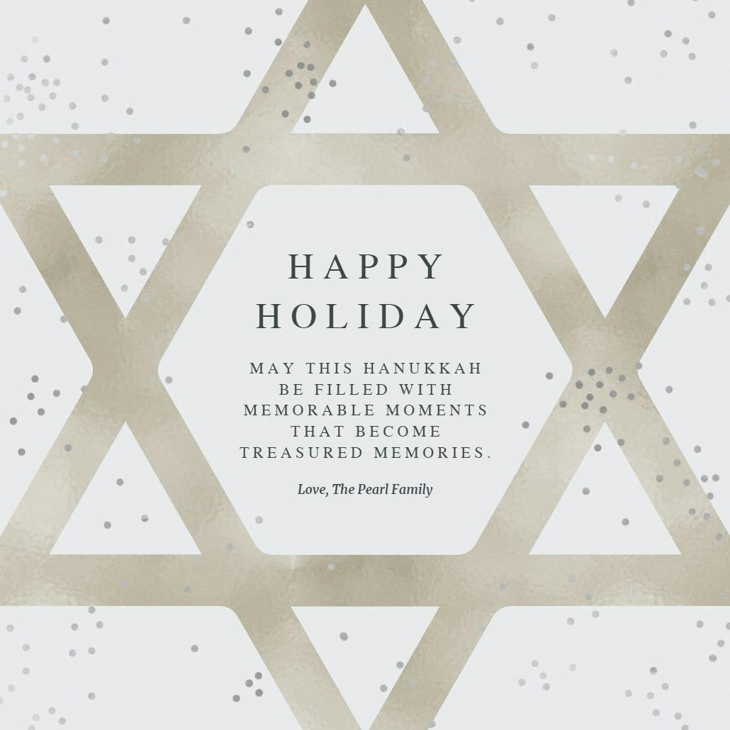 Honored star - hanukkah card
