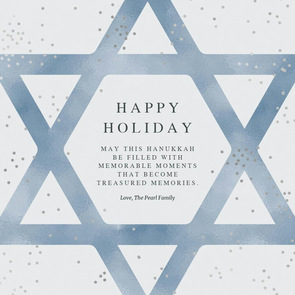Honored star - tarjeta de hannukah