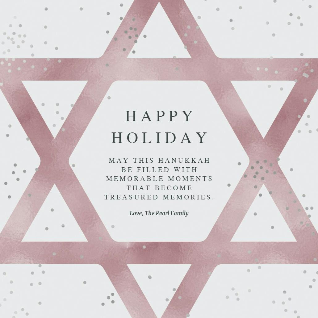 Honored star - tarjeta de hannukah