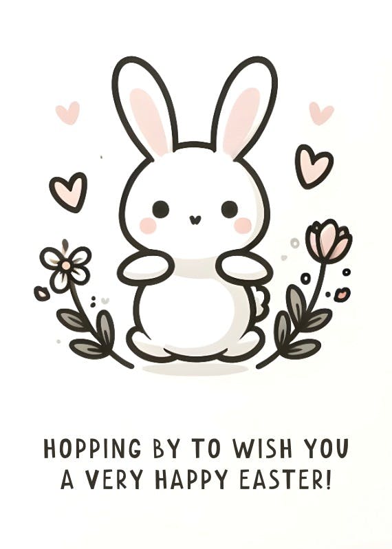 Hopping by - easter card