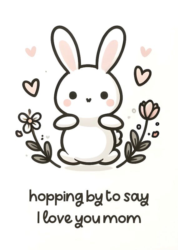 Hopping to say - mother's day card