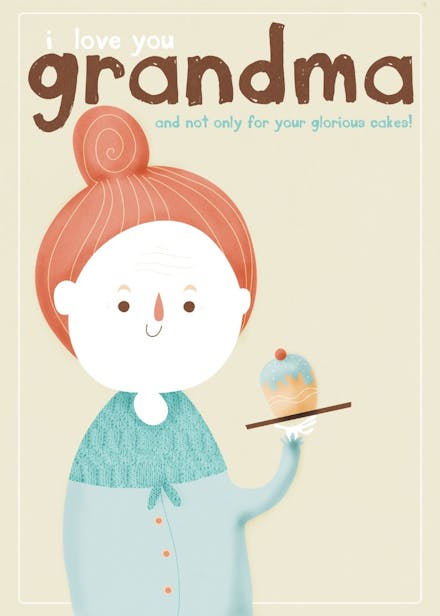 I love you grandma - grandparents day card