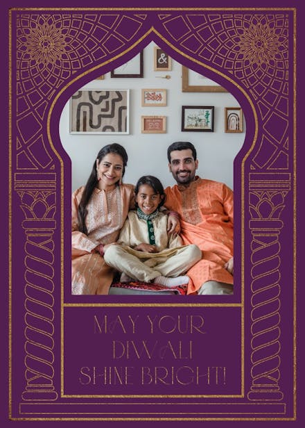 Indian pillars - diwali card