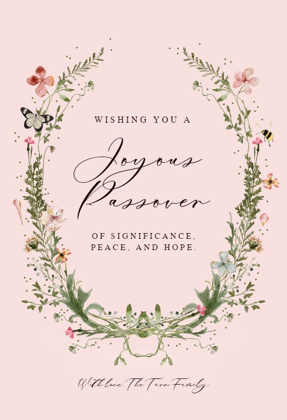 Inspired by spring - passover card