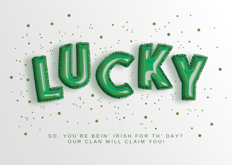 Irish Balloons - St. Patrick's Day Card (Free) | Greetings Island