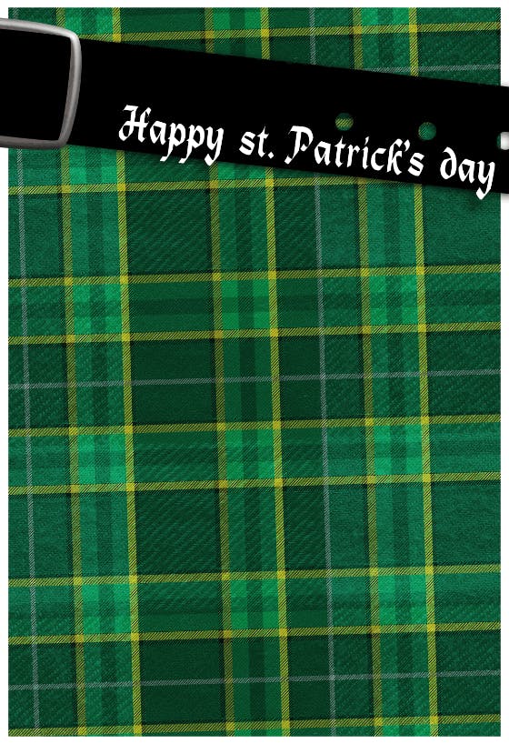 Irish skirt -  tarjeta de día festivo